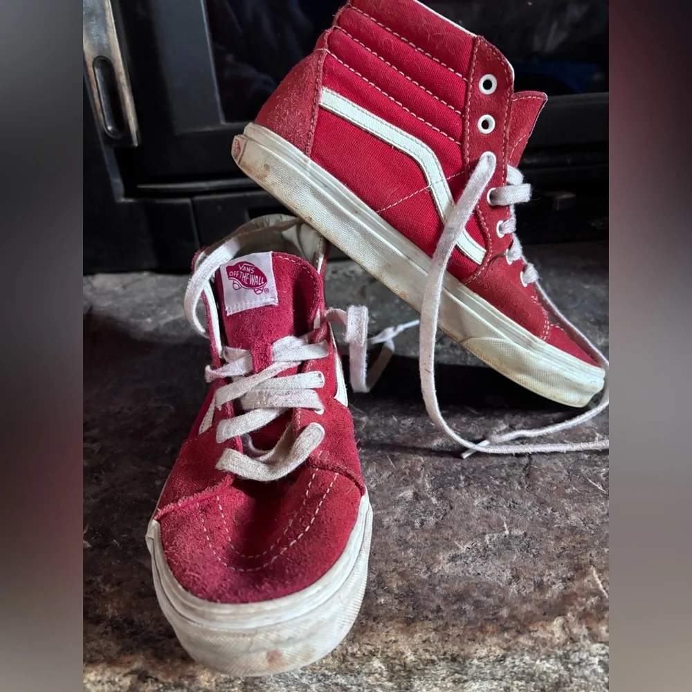 Vans Red SK8-Hi (Big Kids) sz7, Women’s 8 EU39 - Picture 3 of 5